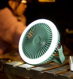 Potable Desk Fan , LED light, Bracket