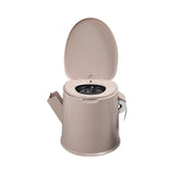 Portable Toilet with Integrated Holder for Cleaning Detergent and Toilet Paper