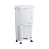 Double-Deck Trash Bin with Swing Lid