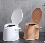 Portable Toilet with Integrated Holder for Toilet Paper