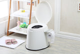 Portable Toilet with Integrated Holder for Toilet Paper