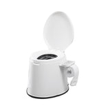 Portable Toilet with Integrated Holder for Toilet Paper